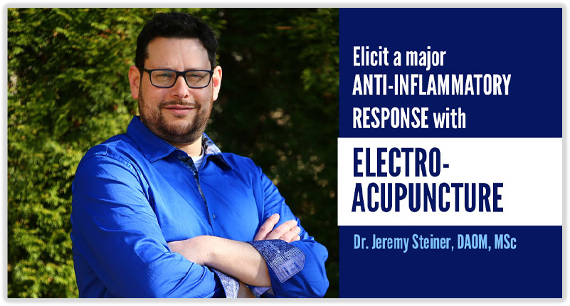 Elicit a major anti-inflammatory response with electro acupuncture
